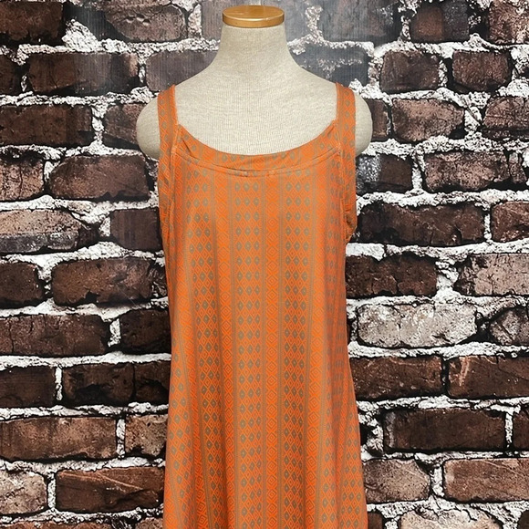 Skhoop Dress Women's X Large XL Orange Grey Geometric Pattern Bra Athletic - Picture 7 of 16